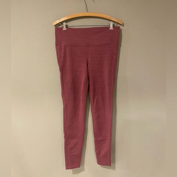 Athleta High-Rise 7/8 Tights Leggings Heathered Dusty Rose Pink/Red‎ Size… - Picture 1 of 7